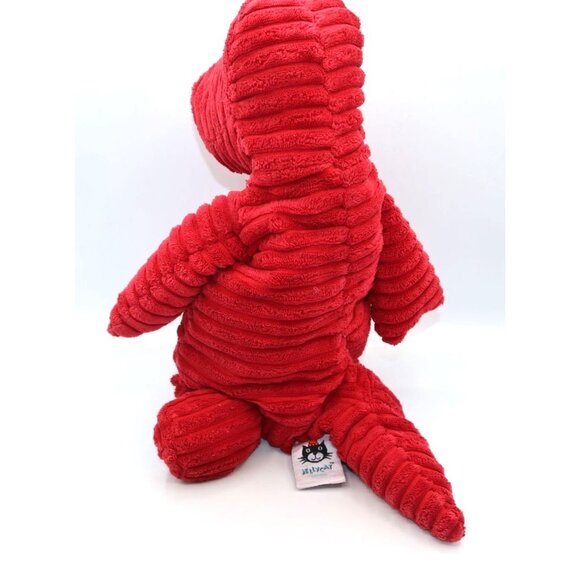 Jellycat Cordy Roy Red Dinosaur Plush Toy 15" Soft Ribbed Stuffed Animal For All - Picture 4 of 8